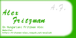 alex fritzman business card